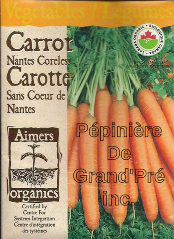 Semences organiques - Aimers - Carotte sans Cœur de Nantes