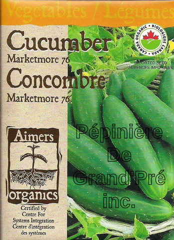 Semences organiques - Aimers - Concombre Marketmore 76