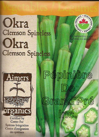 Semences organiques - Aimers - Okra Clemson Spineless