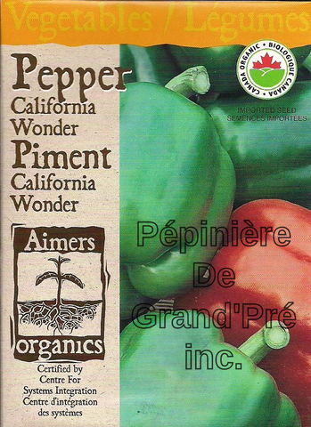 Semences organiques - Aimers - Piment California Wonder