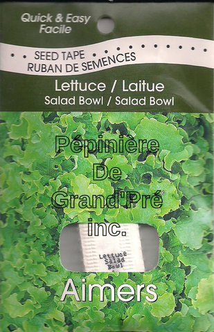 Semences en ruban - Aimers - Laitue Salad Bowl
